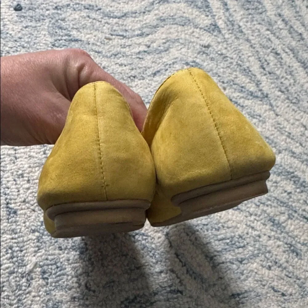 Camper holy yellow suede Niki cutout flats 38